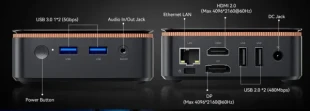 BlackView MP20 AMD R3 3300U/8GB/256GB/HDMI/2xUSB 3.0/1xRJ45/BT/WiFI/W11P Black