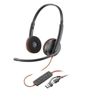 Slušalice sa mikrofonom Poly Blackwire 3220 HP 8X228AA USB-C+ USB-C/A adapter