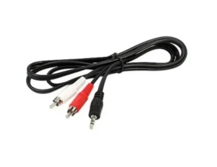 Audio adapter E-green 3.5mm stereo (m) - 2xrca (m) 5m crni
