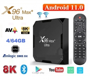 X96 Max+ ULTRA 4GB/64G S905X4 WiFi 2.4/5GHz Android 11 KODI
