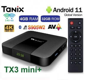 Tanix TX3 mini+ 4GB/64GB S905W2 WiFi 2,4/5GHz Android11 Kodi