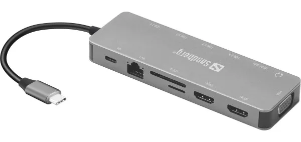 Docking station Sandberg 13in1 USB-C - 2xHDMI/VGA/LAN/3xUSB 3.0/USB C 136-45 Slika 2