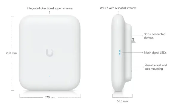 Access Point Ubiquiti U7-PRO-OUTDOOR WiFi7 Outdoor/2.5G/PoE+ Slika 2