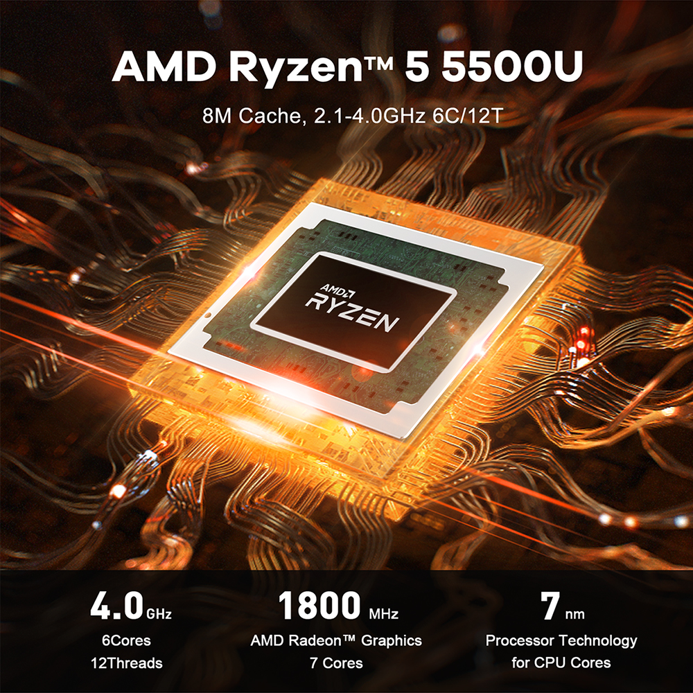 Beelink SER5 AMD Ryzen 5 5500U 6C/12T, 16GB, 500GB, Win11PRO Slika 4