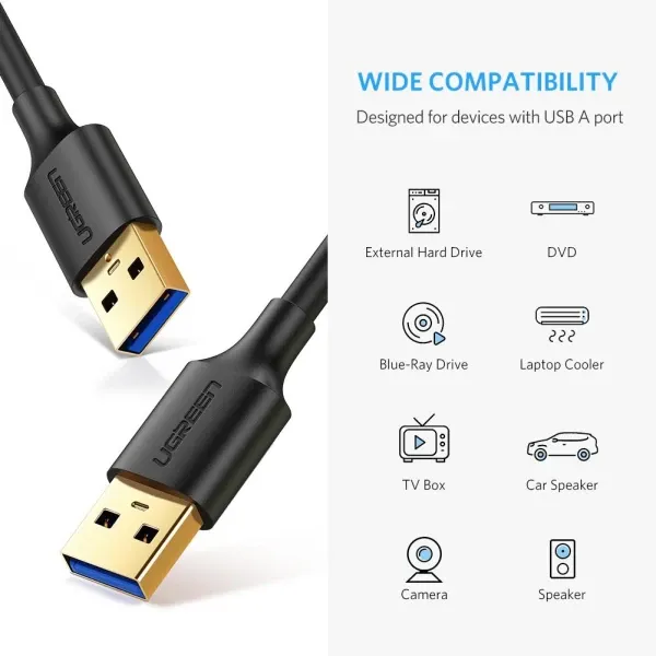 Kabl USB Ugreen US128 3.0 M/M 1m Slika 2
