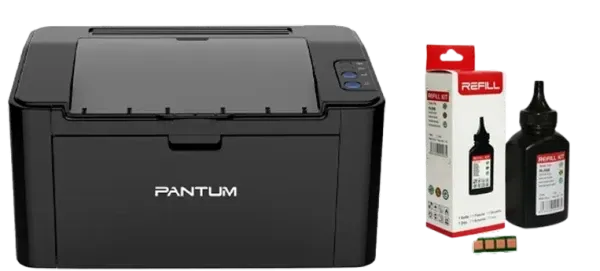 Laserski štampac Pantum P2500W + punjenje tonera sa čipom Pantum PA-200B za 3200 str. Glavna slika